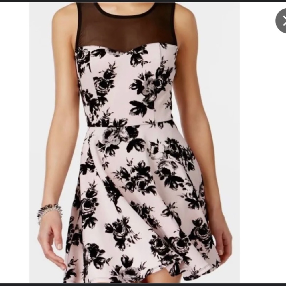 Trixxi Dress pink and black floral size xs